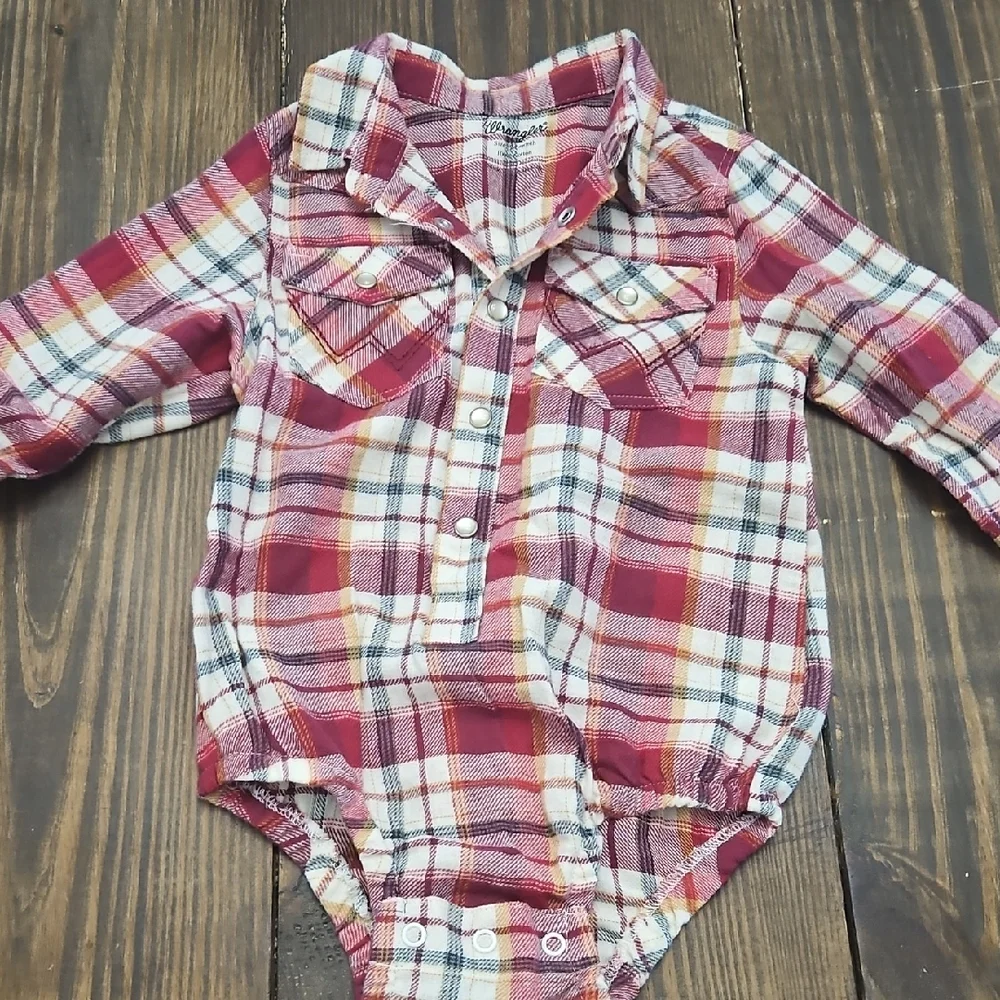 Wrangler Baby Pearl Snap Bodysuit Size 24m
